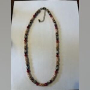 Jelly's Jewelry and Boutique Handcrafted Floral Design Wooden Beaded Necklace